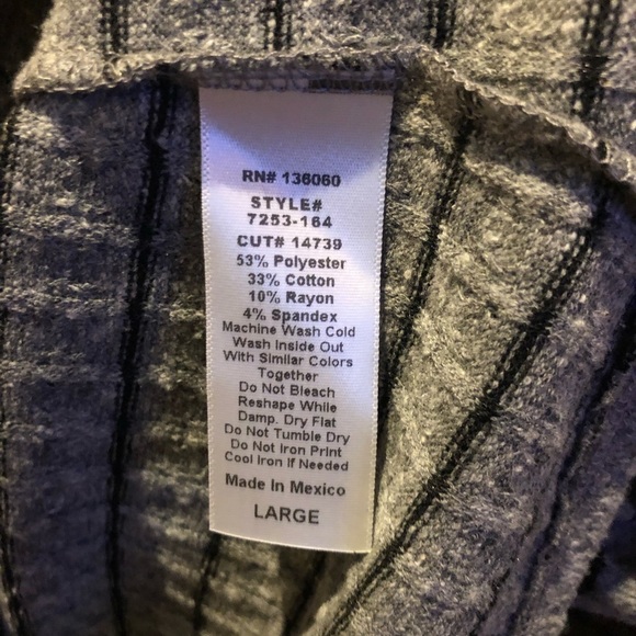 Project Social T Kimora Sweetheart Knit Top Gray with Black Stripes - Picture 10 of 12